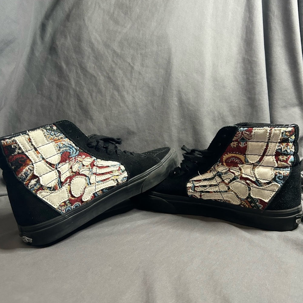 Vans Black Sk8-Hi Hazy Bones high tops Men’s 9.0 Women’s 10.5